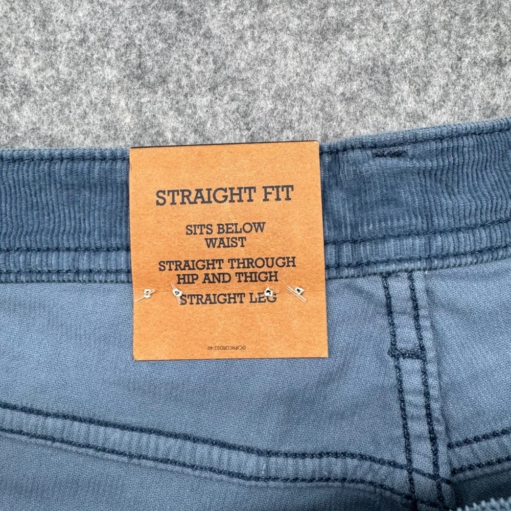 Cremieux Corbin Corduroy Pants Mens 36x34 Blue Straight Fit 5-Pocket New